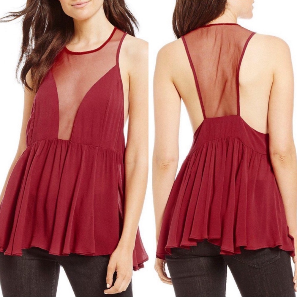 Free people intimately marble mesh top
